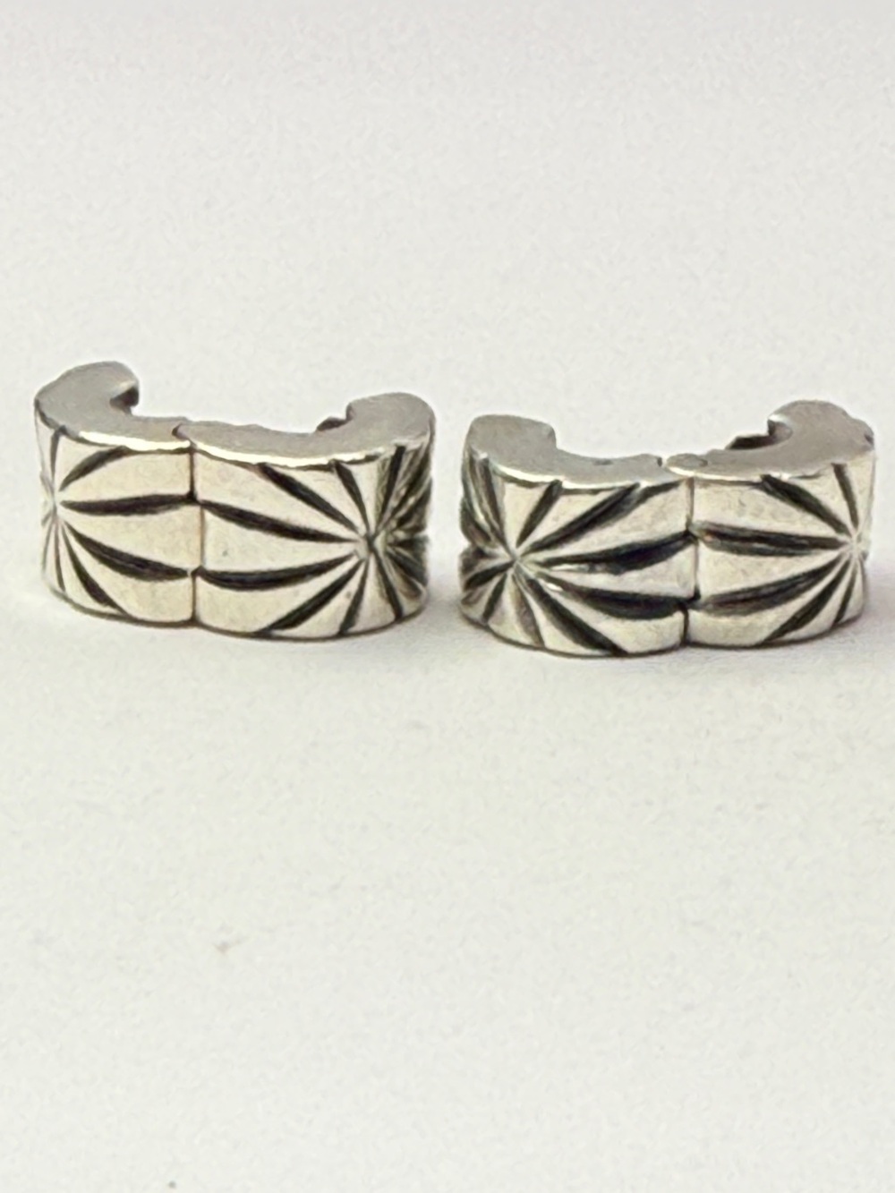 Retired Pandora Sunburst Clip Charm 790210 Sterling Silver Pair